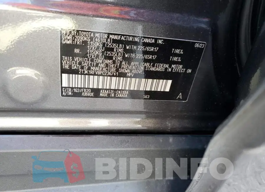 2T3K1RFV8PC236741 Photo# 13