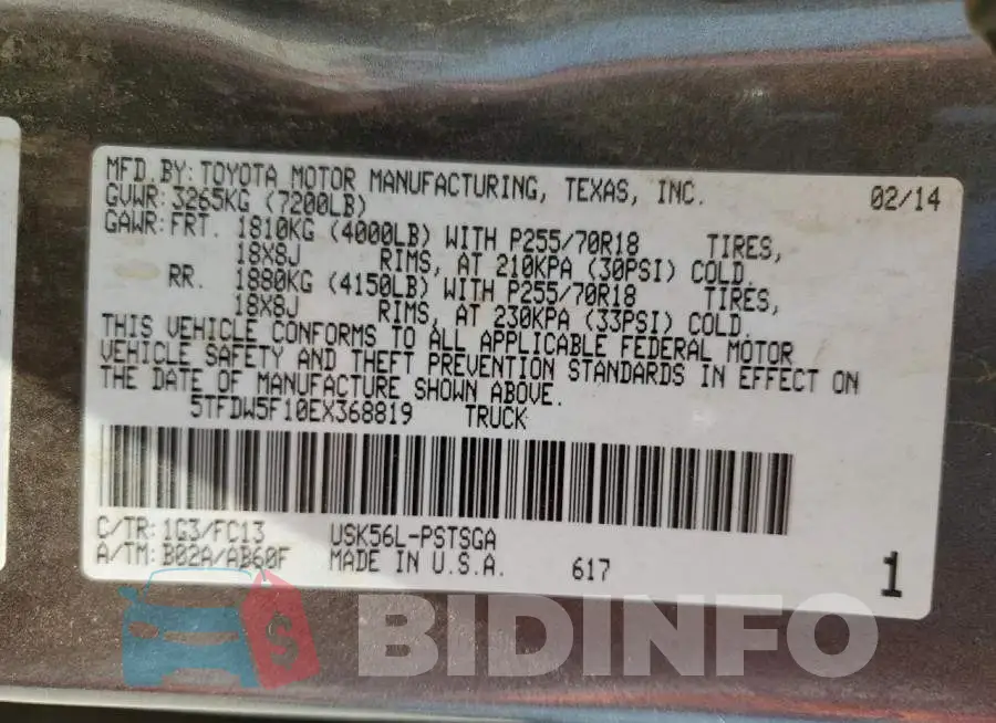 5TFDW5F10EX368819 Photo# 12
