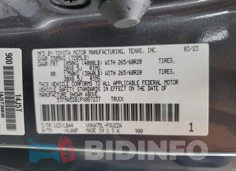 5TFMA5DB1PX087237 Photo# 12