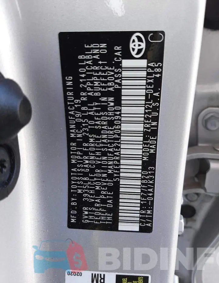 5YFEPRAE2LP060940 Photo# 12