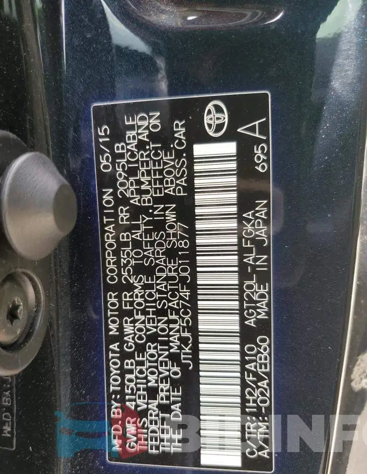 JTKJF5C74FJ011877 Photo# 12