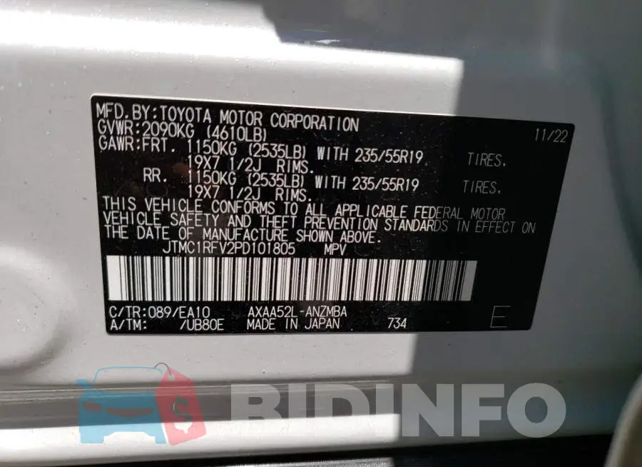JTMC1RFV2PD101805 Photo# 13