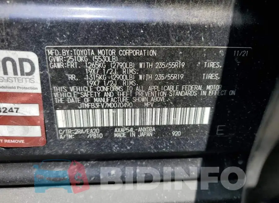 JTMFB3FV7MD070490 Photo# 13
