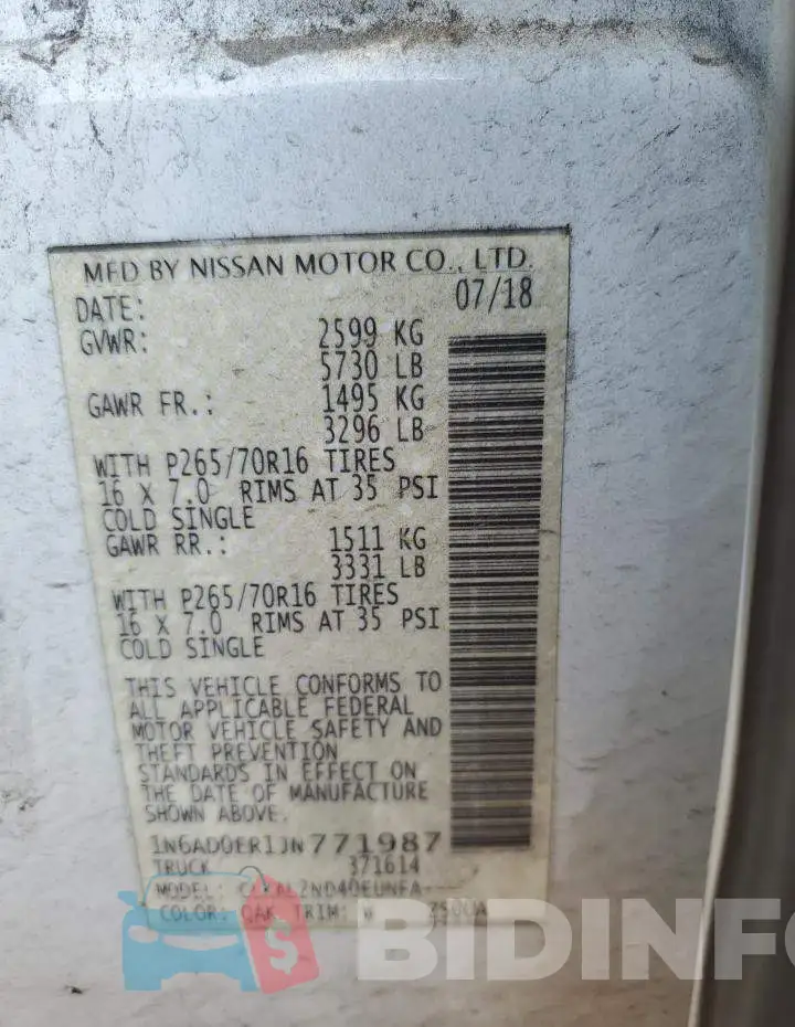 1N6AD0ER1JN771987 Photo# 13