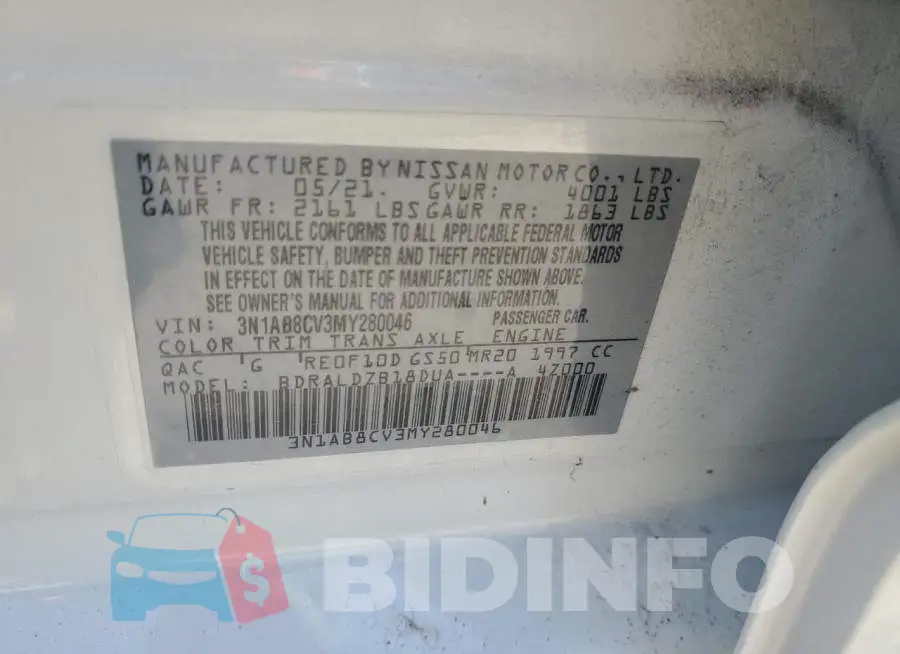 3N1AB8CV3MY280046 Photo# 12
