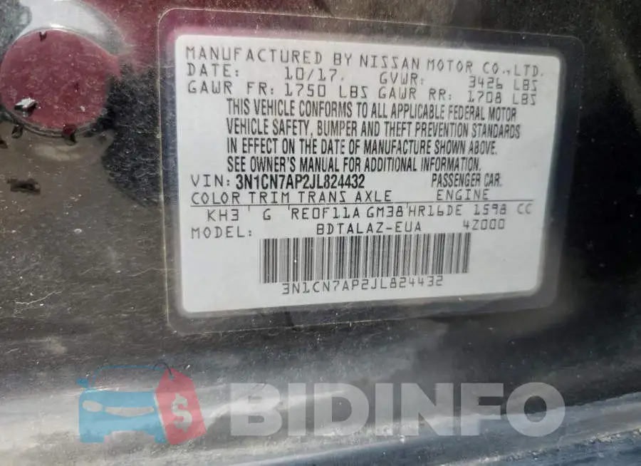 3N1CN7AP2JL824432 Photo# 12