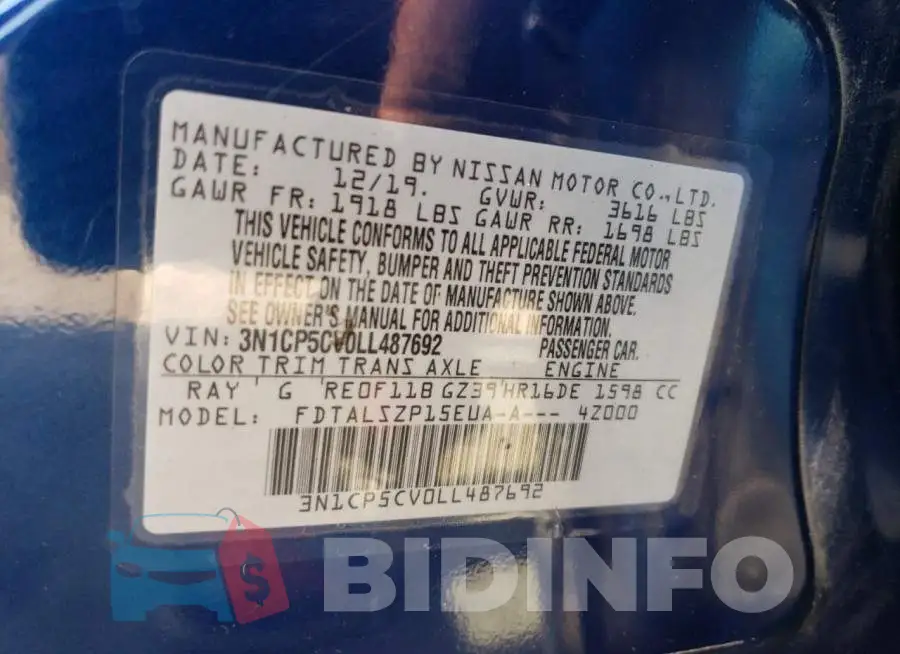 3N1CP5CV0LL487692 Photo# 12