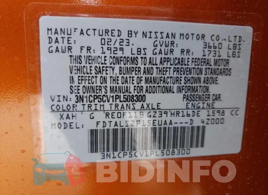 3N1CP5CV1PL508300 Photo# 12