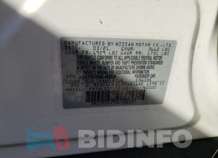 3N1CP5CV9ML488339 Photo# 12