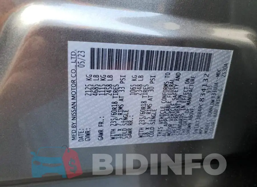 5N1BT3BB4PC834132 Photo# 13