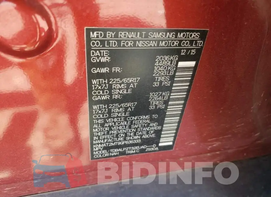 KNMAT2MT9GP636333 Photo# 12