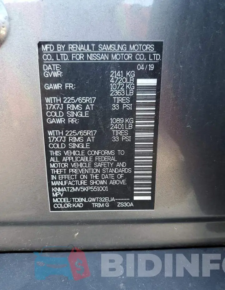 KNMAT2MV5KP551001 Photo# 13