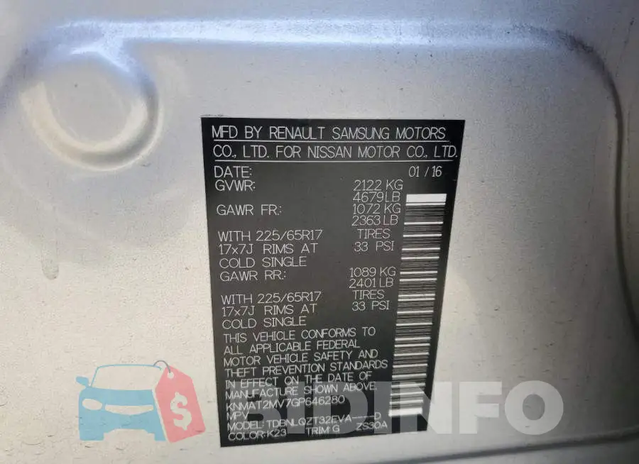 KNMAT2MV7GP646280 Photo# 12