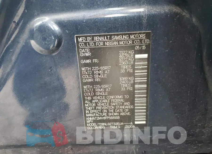 KNMAT2MV8FP568168 Photo# 14