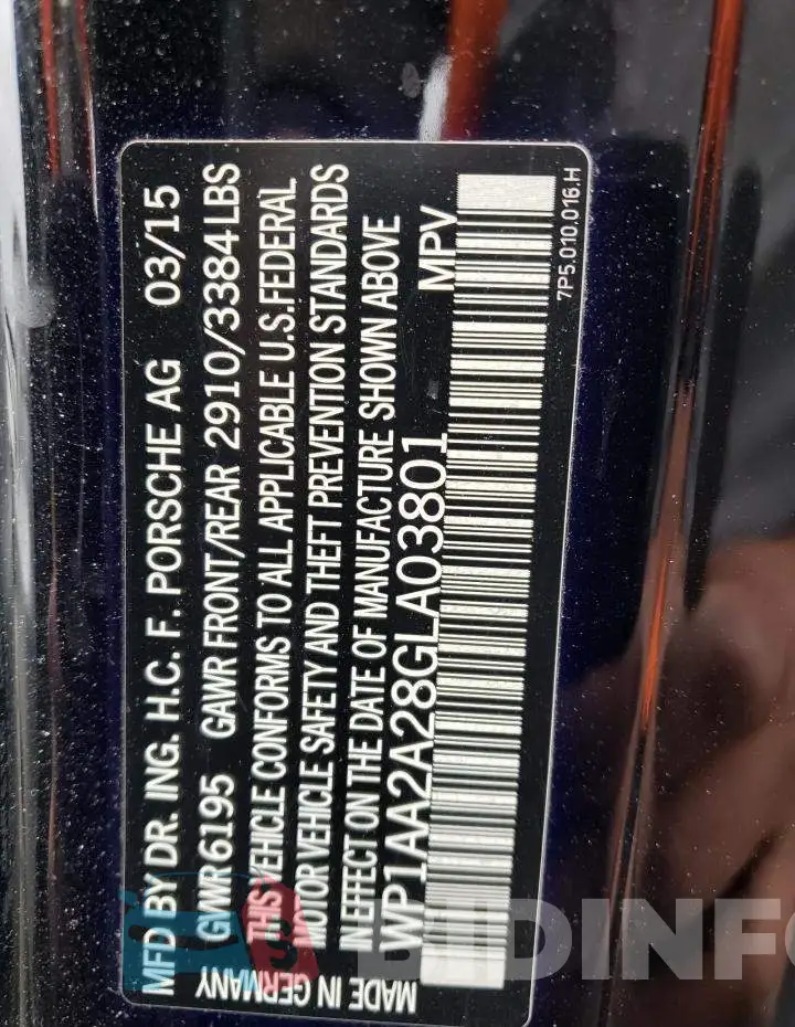 WP1AA2A28GLA03801 Photo# 12