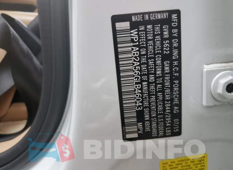 WP1AB2A56GLB46043 Photo# 14