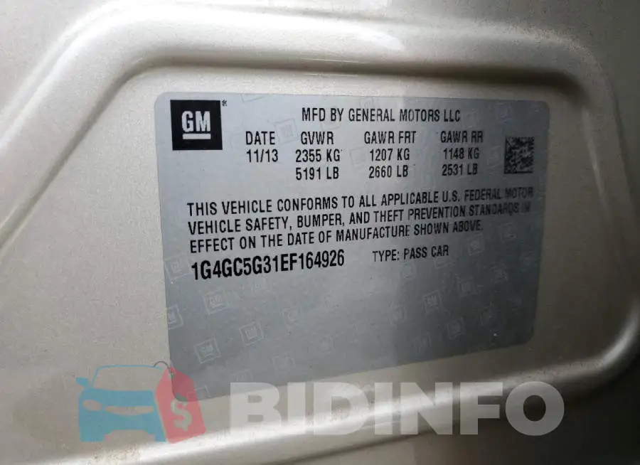 1G4GC5G31EF164926 Photo# 13