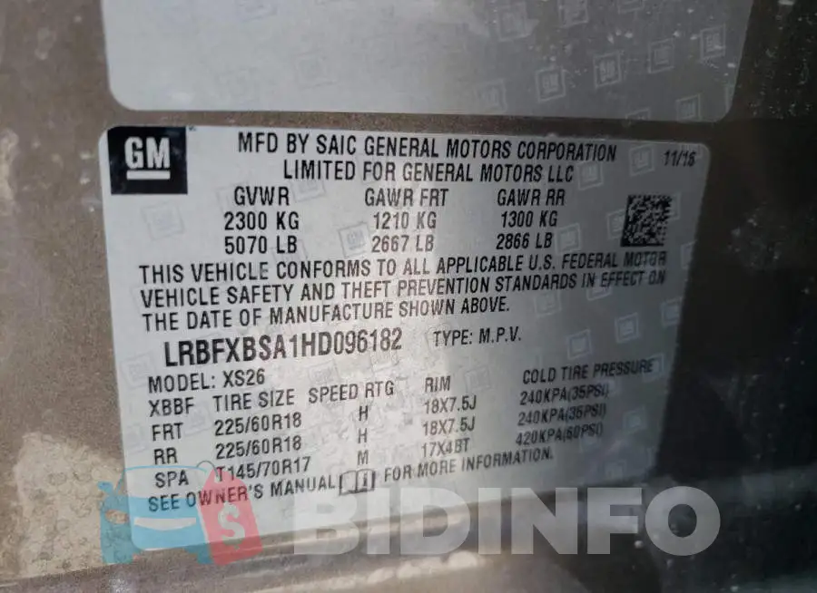LRBFXBSA1HD096182 Photo# 14