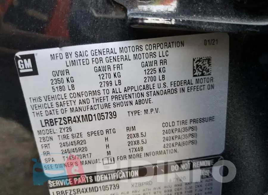 LRBFZSR4XMD105739 Photo# 14