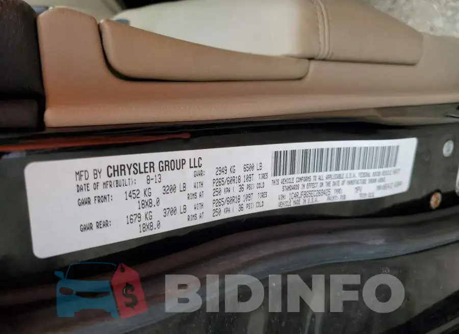 1C4RJFBG5EC269425 Photo# 13