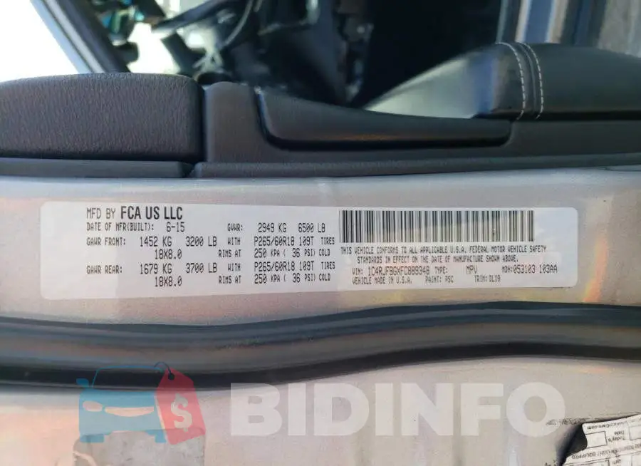 1C4RJFBGXFC889348 Photo# 13