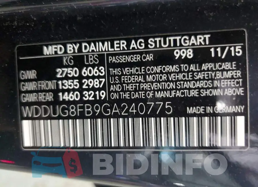WDDUG8FB9GA240775 Photo# 12