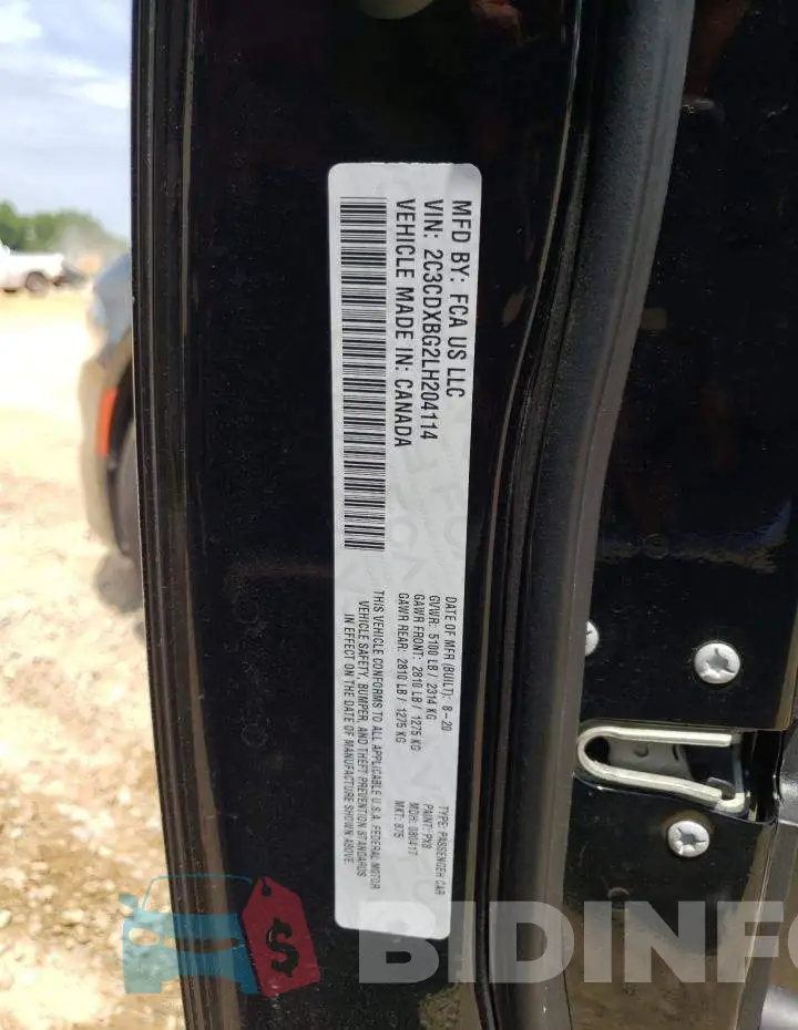 2C3CDXBG2LH204114 Photo# 12