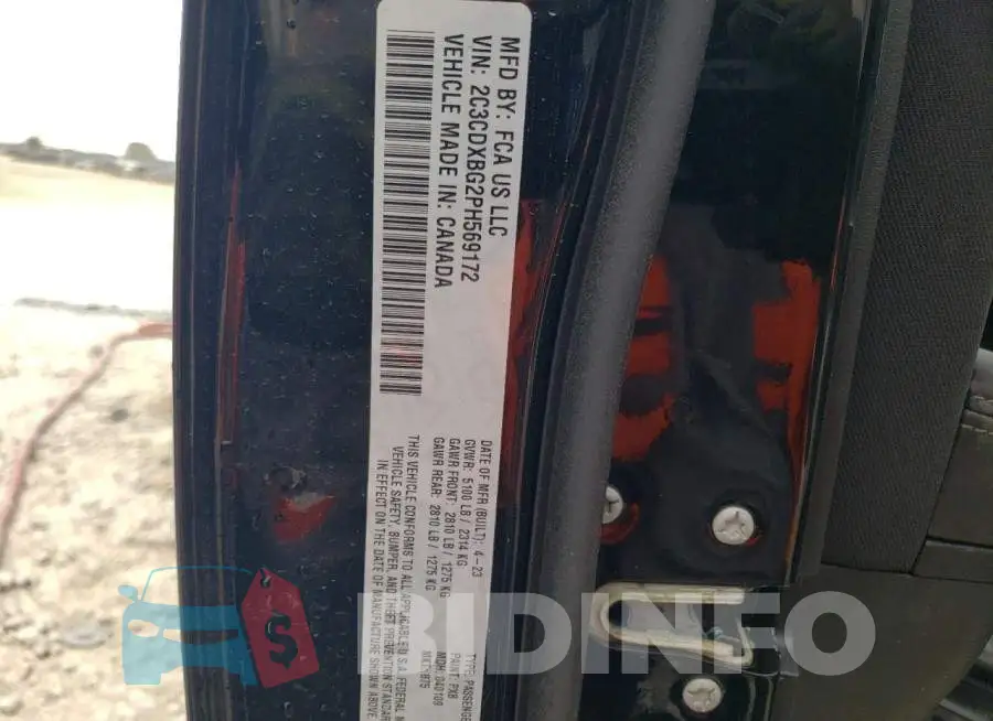 2C3CDXBG2PH569172 Photo# 13
