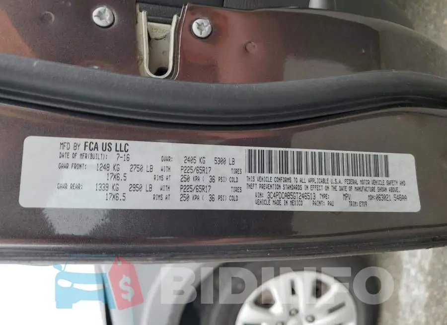 3C4PDCAB5GT246513 Photo# 14