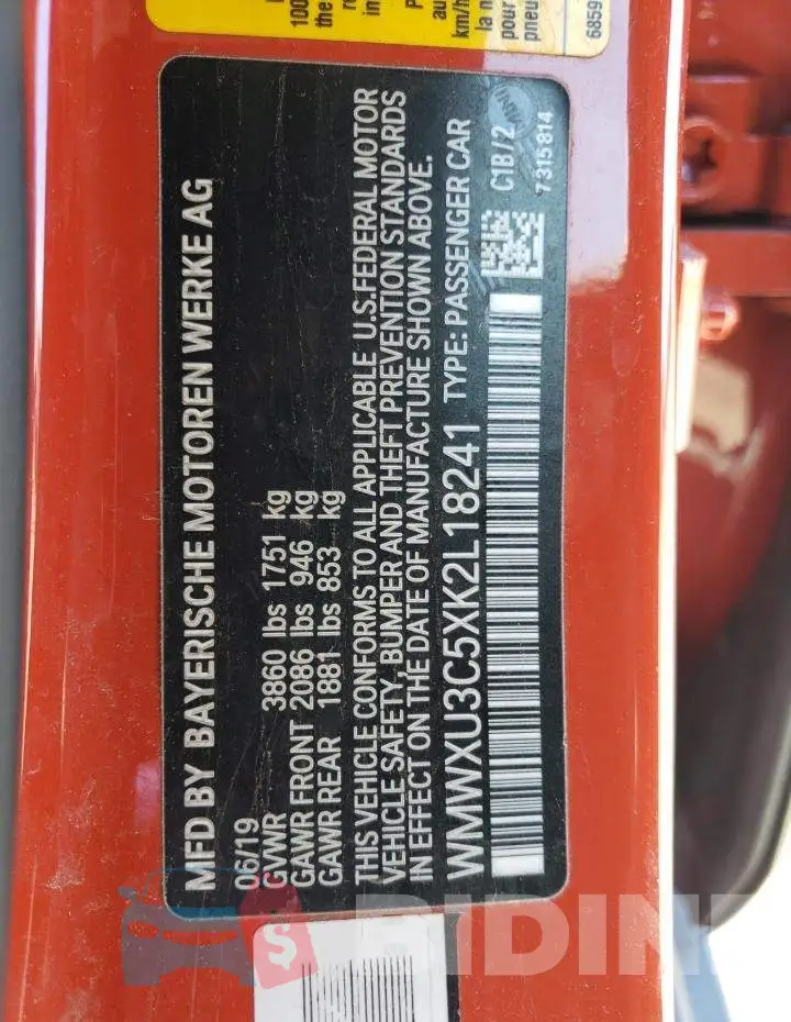 WMWXU3C5XK2L18241 Photo# 13
