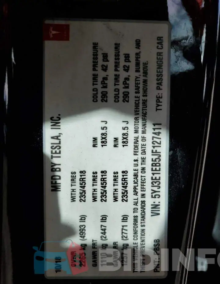 5YJ3E1EB5JF127411 Photo# 12