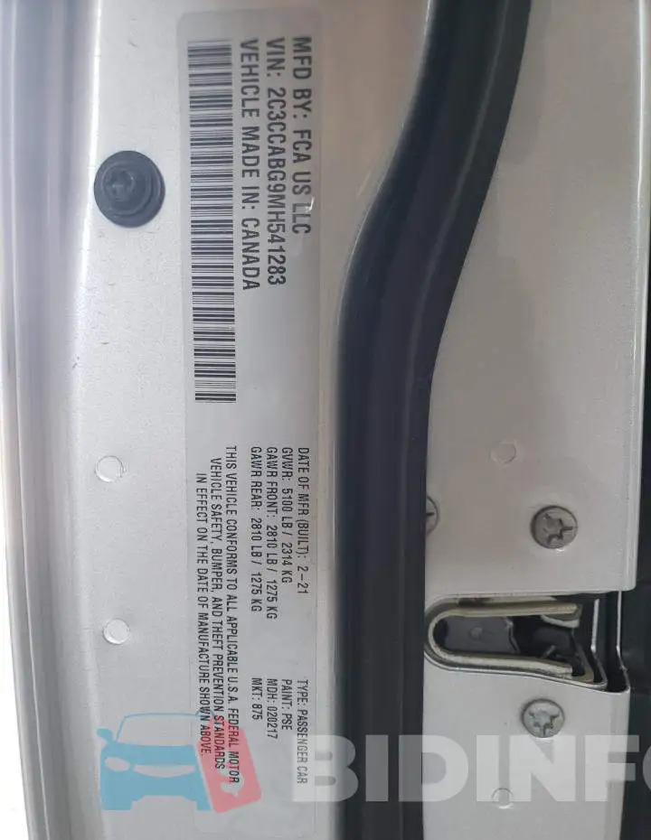 2C3CCABG9MH541283 Photo# 12