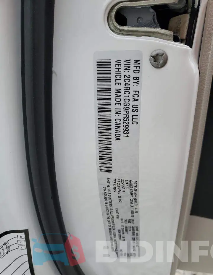 2C4RC1CG9PR529931 Photo# 14
