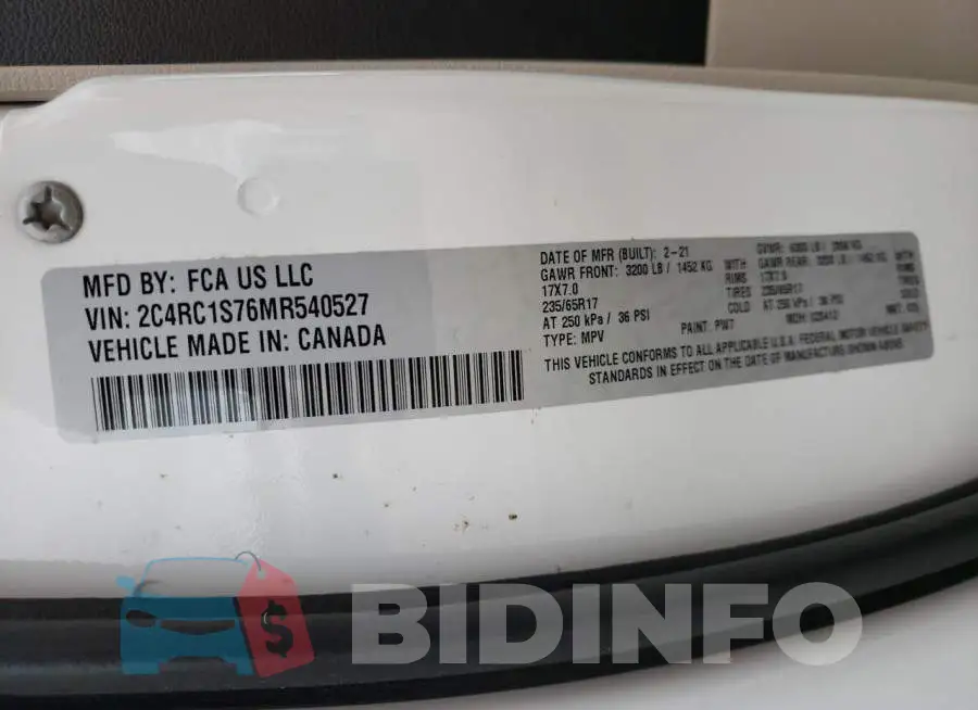 2C4RC1S76MR540527 Photo# 14