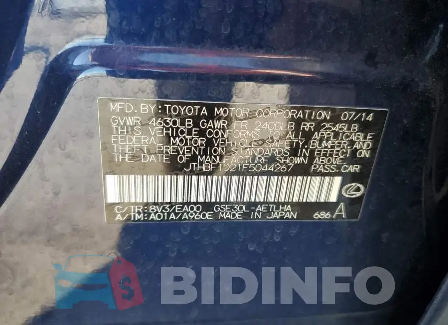 JTHBF1D21F5044267 Photo# 12
