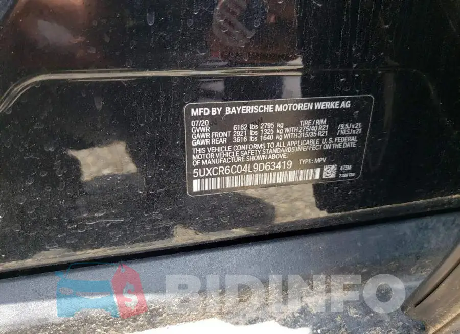 5UXCR6C04L9D63419 Photo# 13