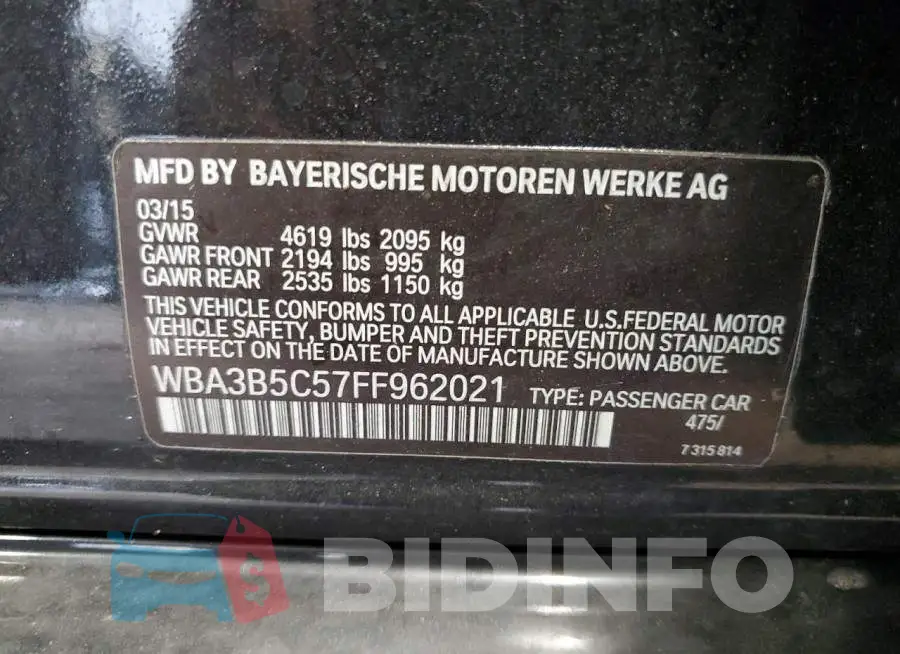 WBA3B5C57FF962021 Photo# 12