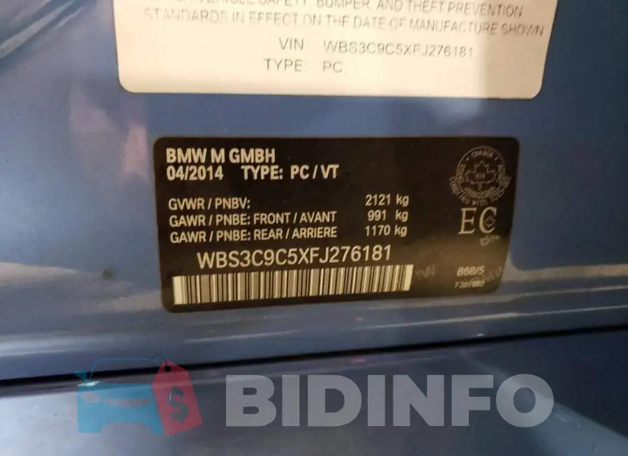 WBS3C9C5XFJ276181 Photo# 13