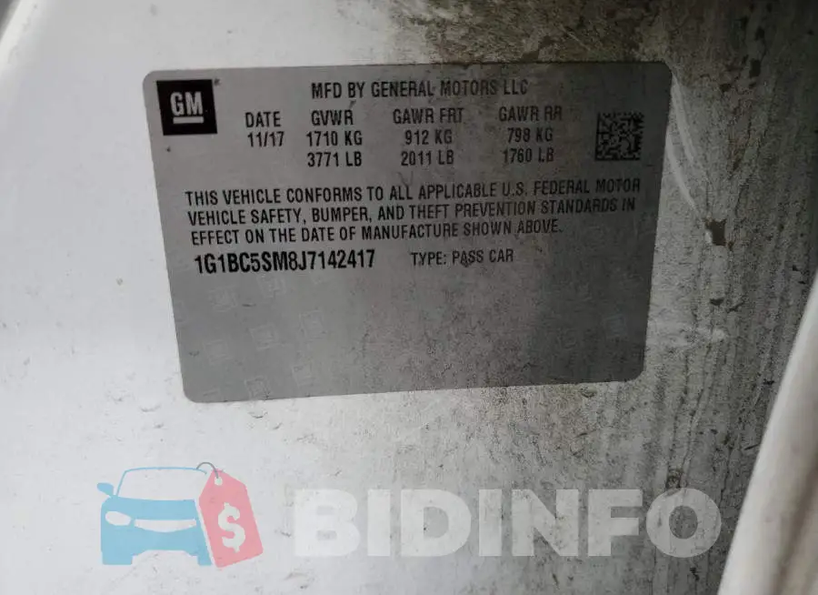 1G1BC5SM8J7142417 Photo# 10