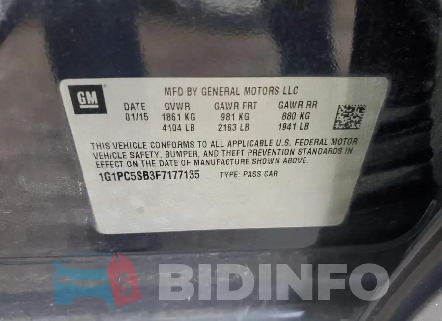 1G1PC5SB3F7177135 Photo# 13