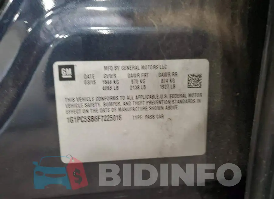 1G1PC5SB6F7225016 Photo# 12