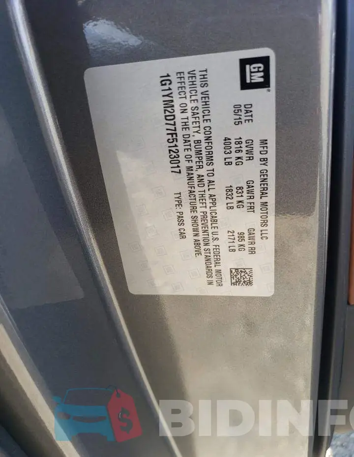 1G1YM2D77F5123017 Photo# 12