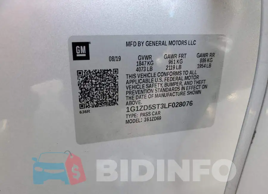 1G1ZD5ST3LF028076 Photo# 13