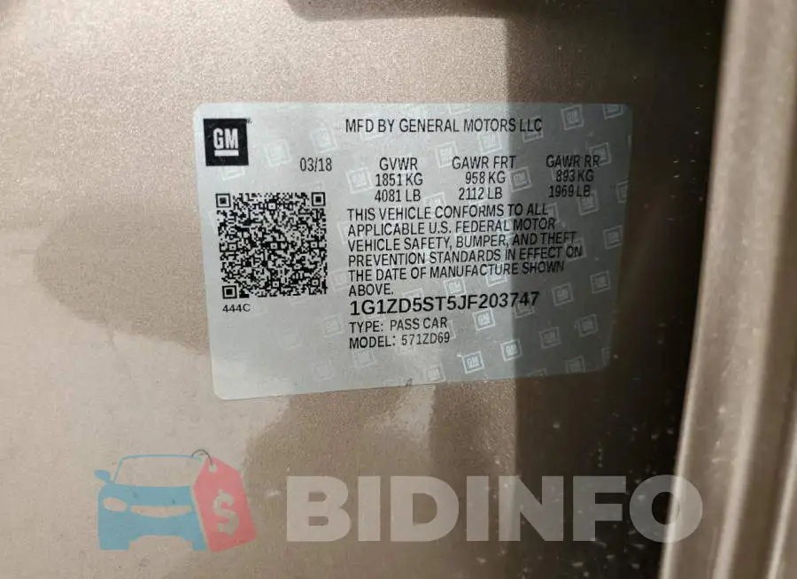 1G1ZD5ST5JF203747 Photo# 12