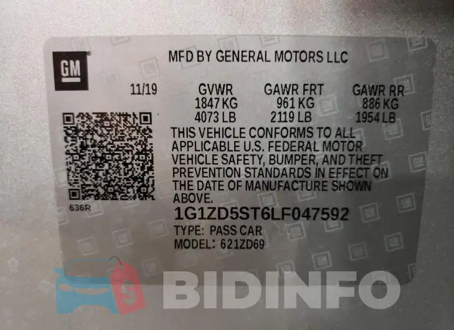 1G1ZD5ST6LF047592 Photo# 12