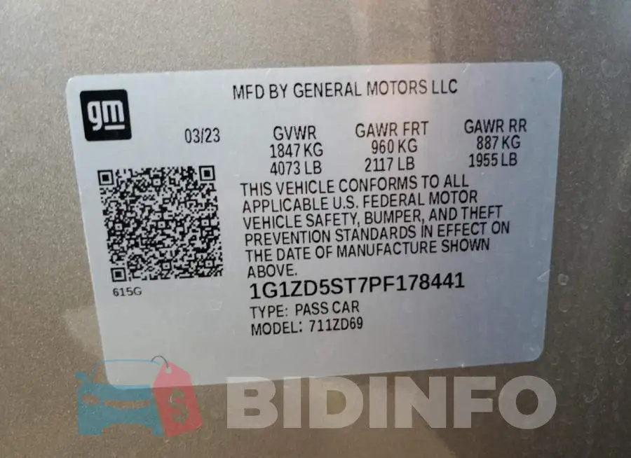 1G1ZD5ST7PF178441 Photo# 12