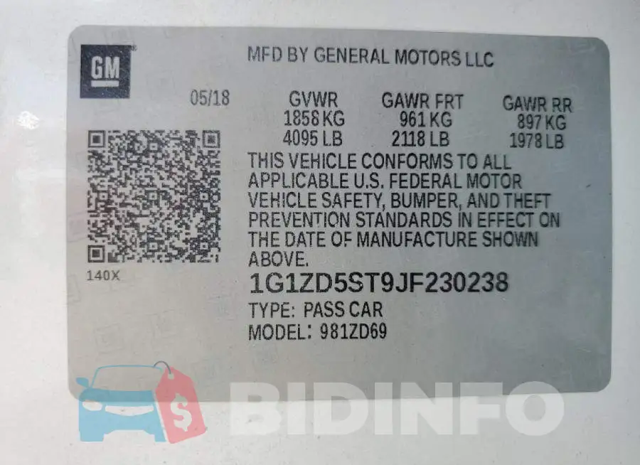 1G1ZD5ST9JF230238 Photo# 12