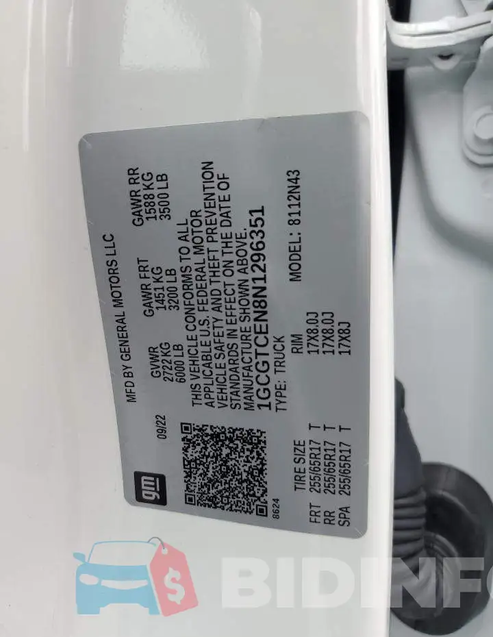 1GCGTCEN8N1296351 Photo# 12