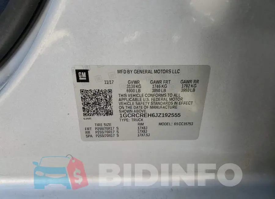 1GCRCREH6JZ192555 Photo# 13