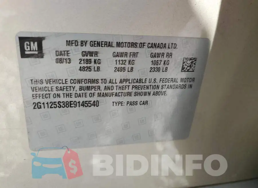 2G1125S38E9145540 Photo# 12